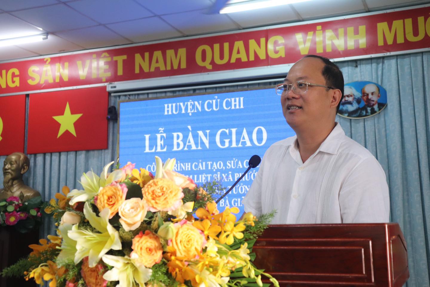 Đồng chí Nguyễn Hồ Hải, Phó Bí thư Thành ủy Thành phố Hồ Chí Minh phát biểu tại buổi lễ
